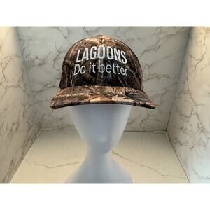 Lagoons Do It Better Fitted Hat Multicolor L-XL Embroidered Wood Camo Flexfit